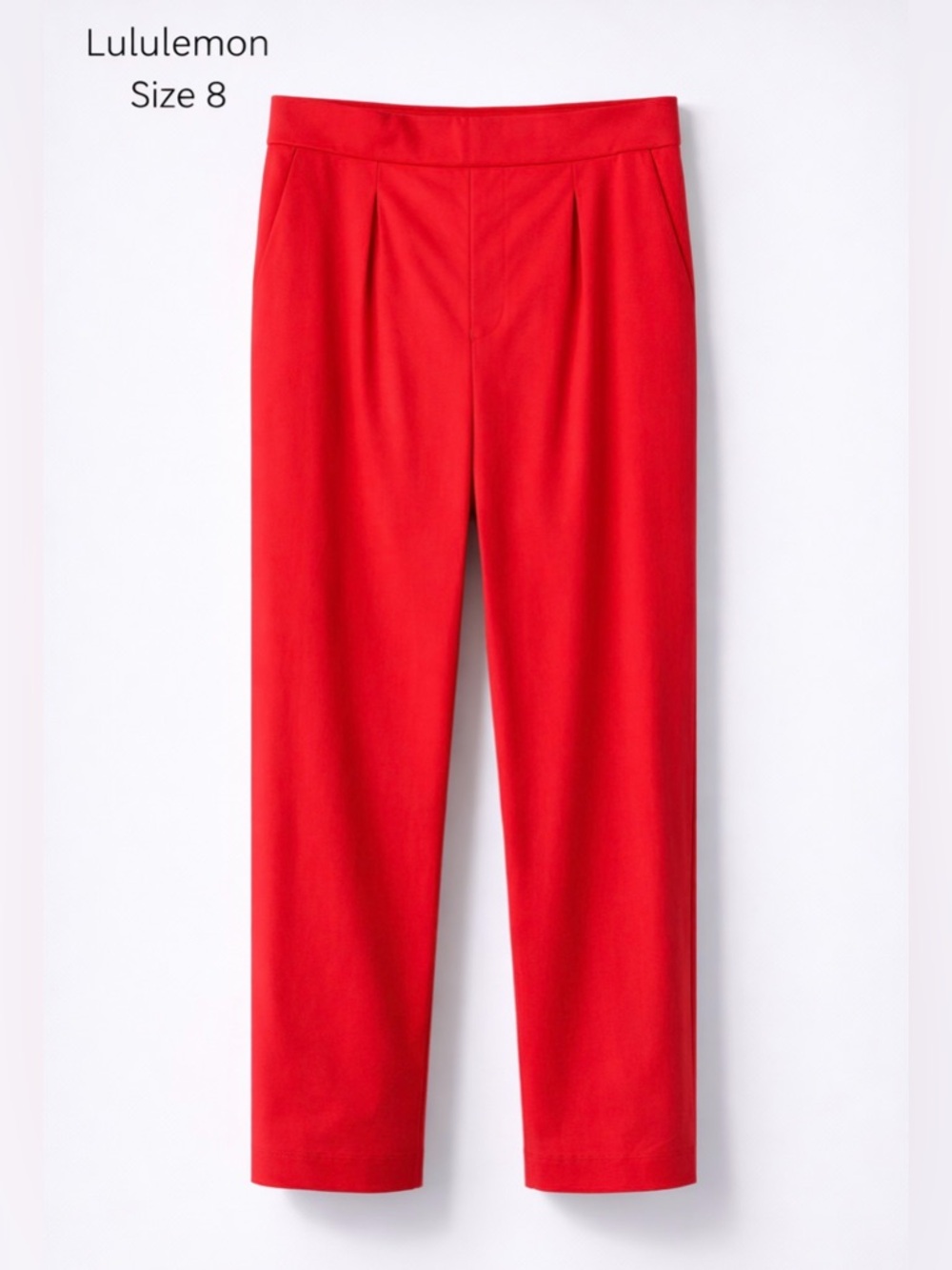 Lululemon Your True Trouser High Rise Crop Red Pants Sz 8 Stretch